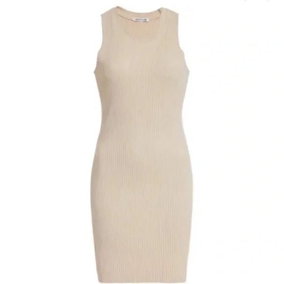 Cotton Citizen Size Xs Tan Cotton Sleeveless Ribbed Dress